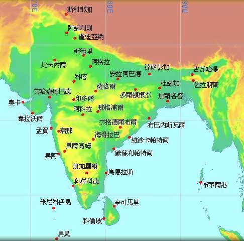 印度(india)地图